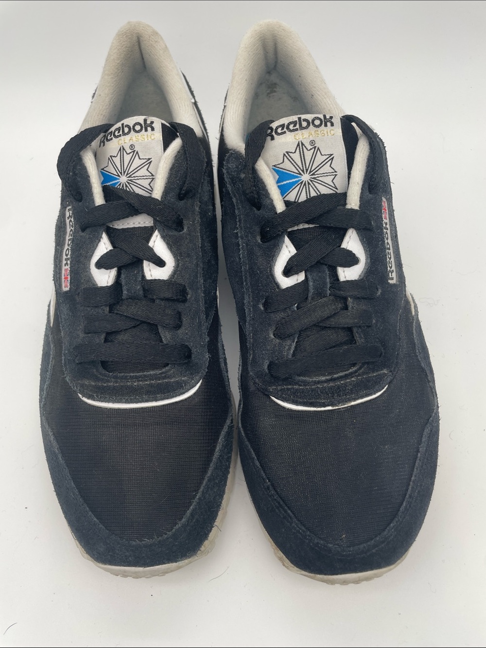 Reebok Classic Nylon sneakers in a black and white suede upper Retro 80s W9
